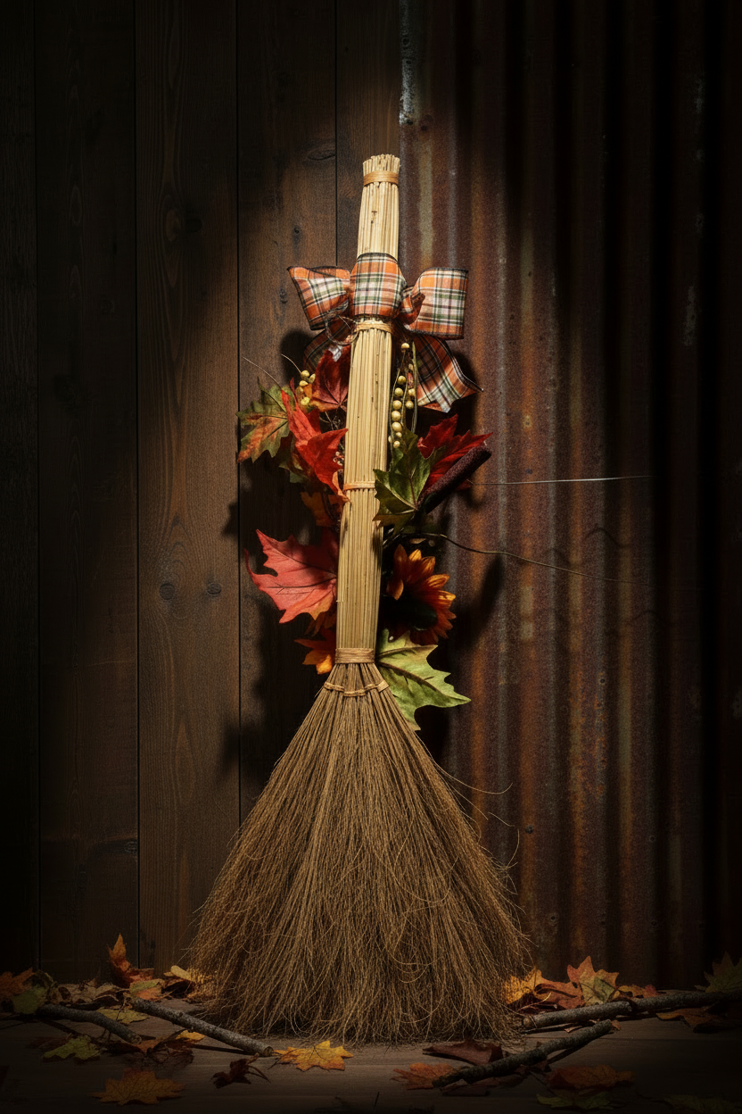Autumn Harvest Decorative Broom