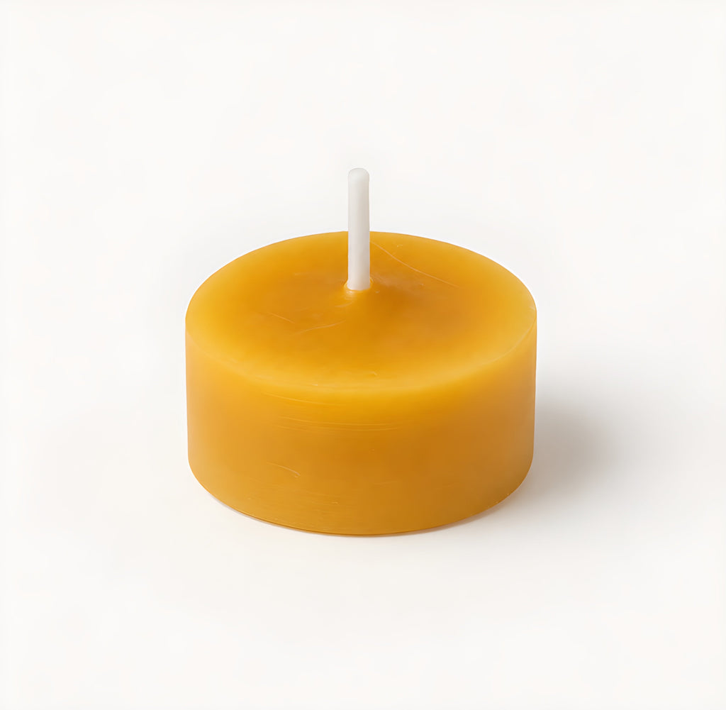 Clear Cupped Tealight Beeswax Candles BULK